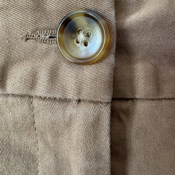 Land's End Chino Shorts Sz 2 Flat Front Straight leg Mid Rise Preppy Classic - Picture 9 of 9